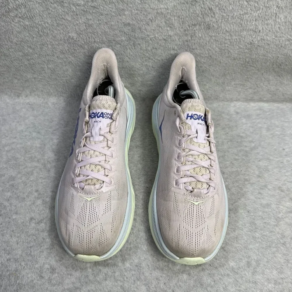 Hoka One One Shoes Womens Size 9B Mach 4 Grey Running Sneakers 1113529 OHIB‎